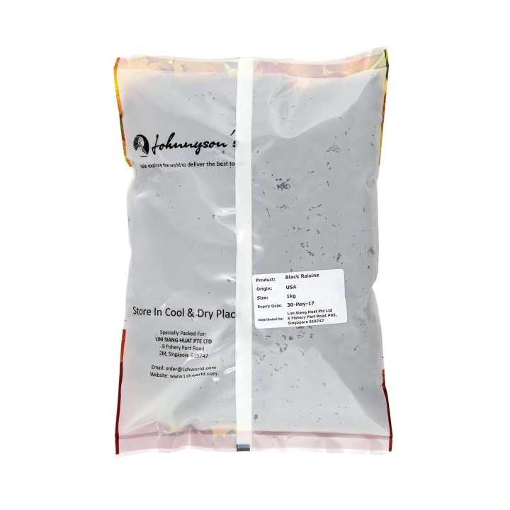 Johnnyson's Black Raisins 1kg