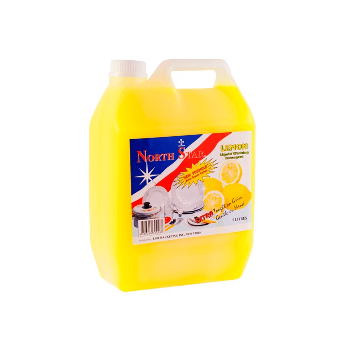 North Star Washing Up Liquid Lemon 5L